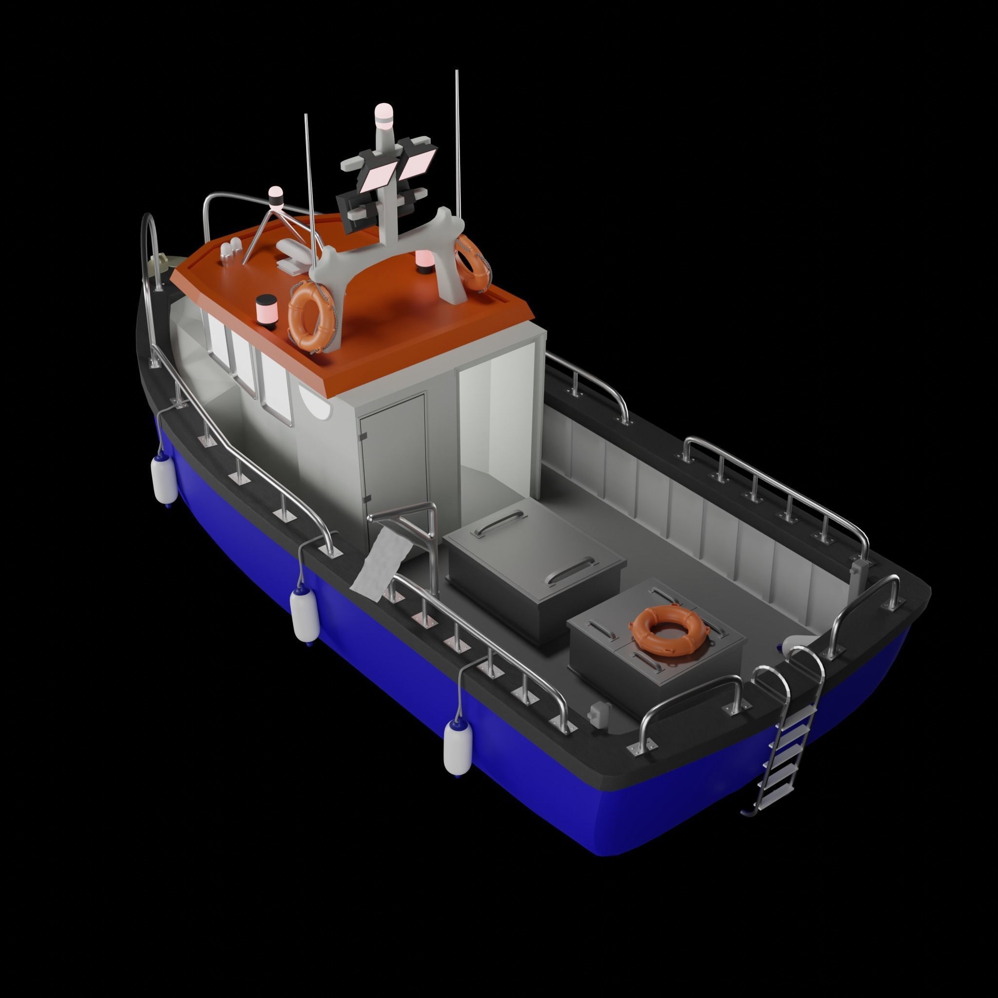 Fishing Boat 3D print model_4