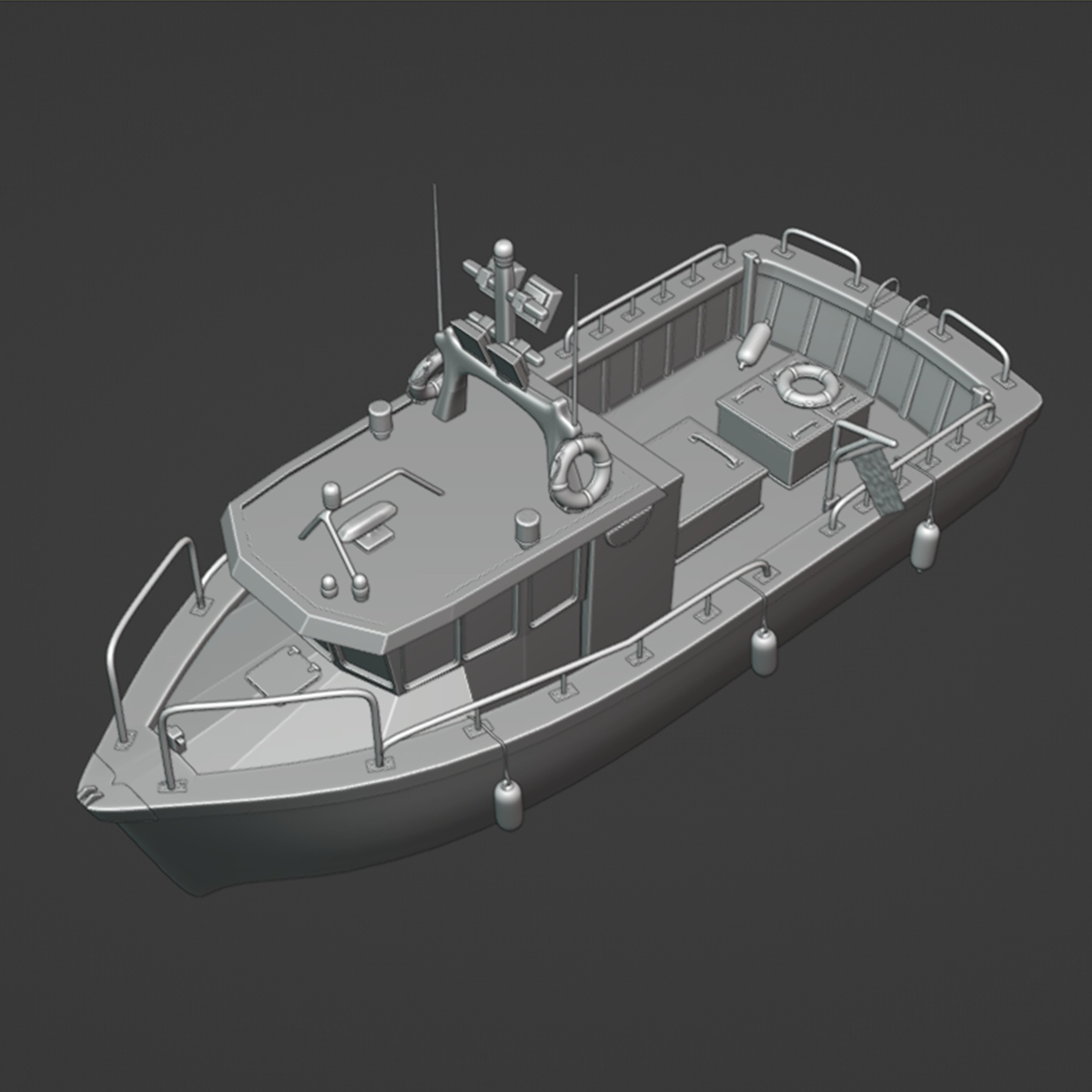 Fishing Boat 3D print model_3