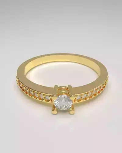 Solitaire engagement ring