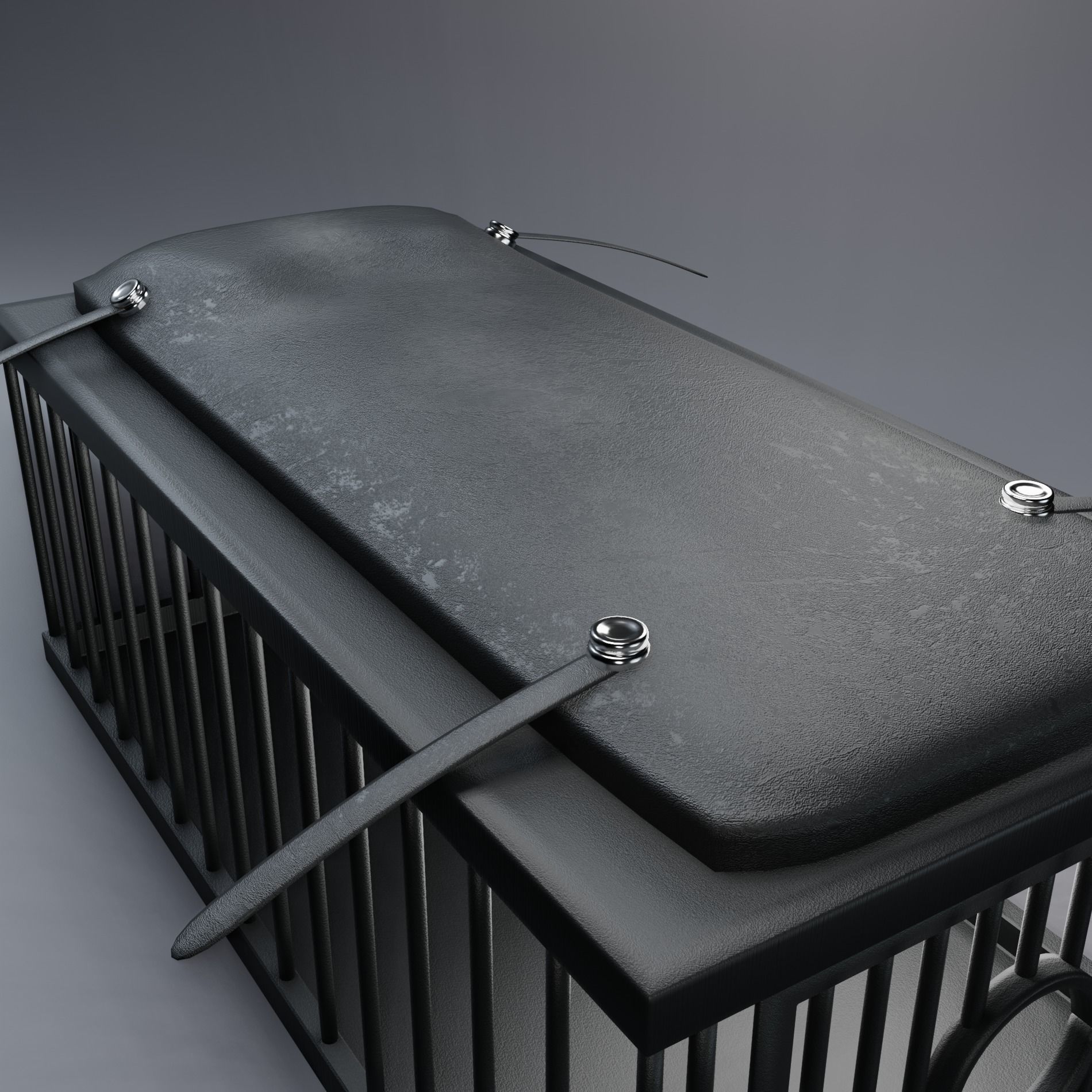 BDSM NSFW Erotic Monster Cage Dungeon Leather Bondage Slave Sex Low-poly 3D model_2