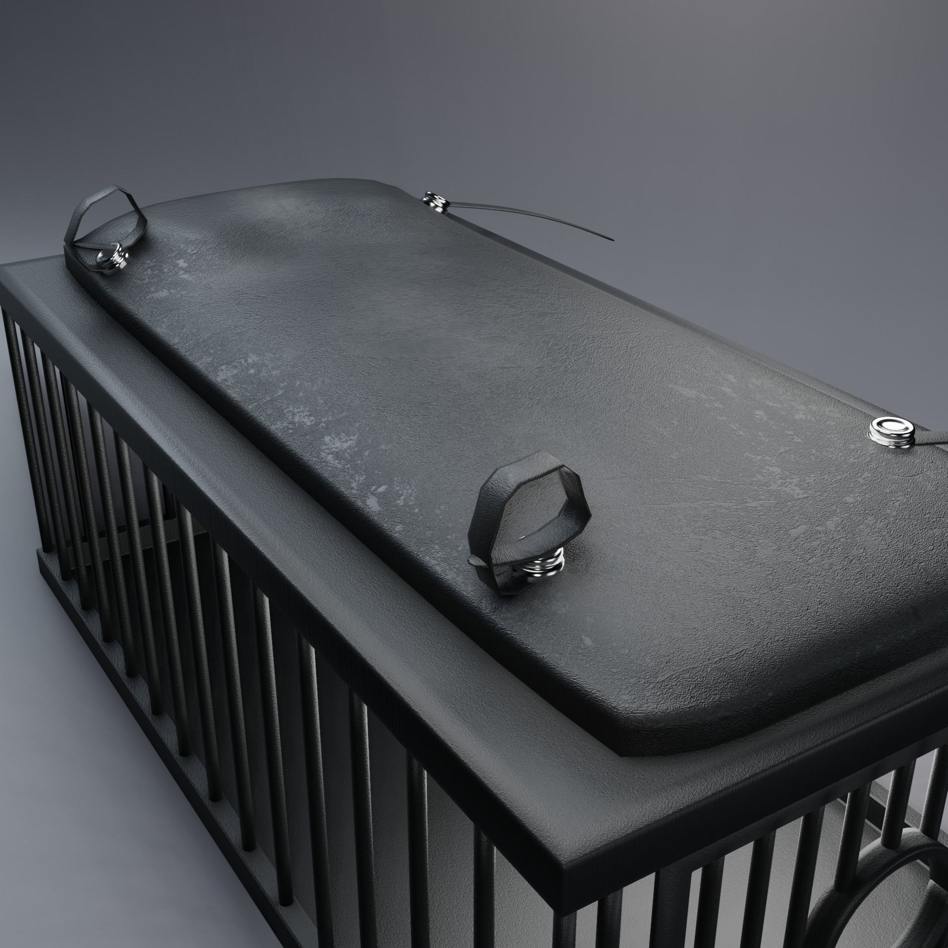 BDSM NSFW Erotic Monster Cage Dungeon Leather Bondage Slave Sex Low-poly 3D model_3