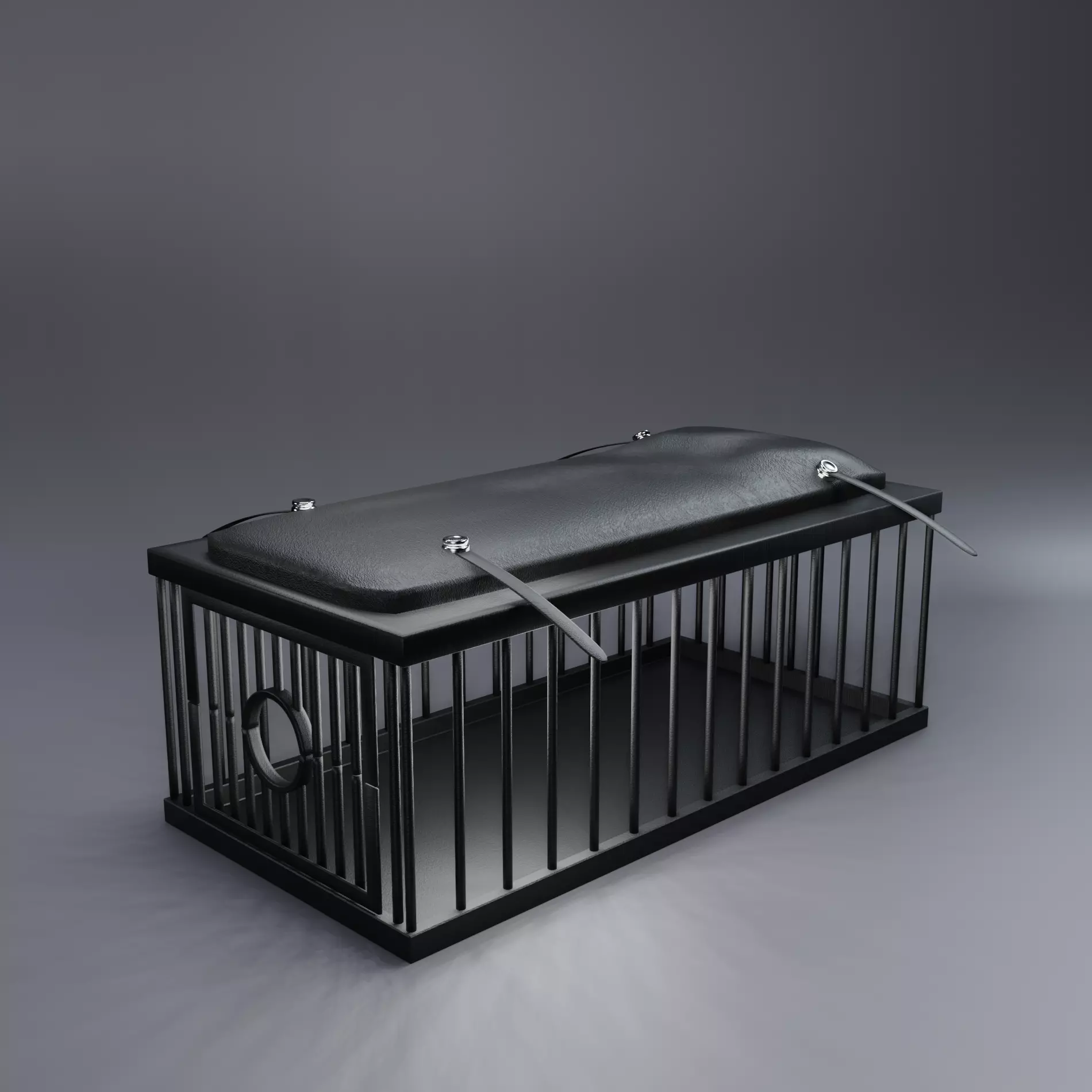 BDSM NSFW Erotic Monster Cage Dungeon Leather Bondage Slave Sex Low-poly 3D model_0