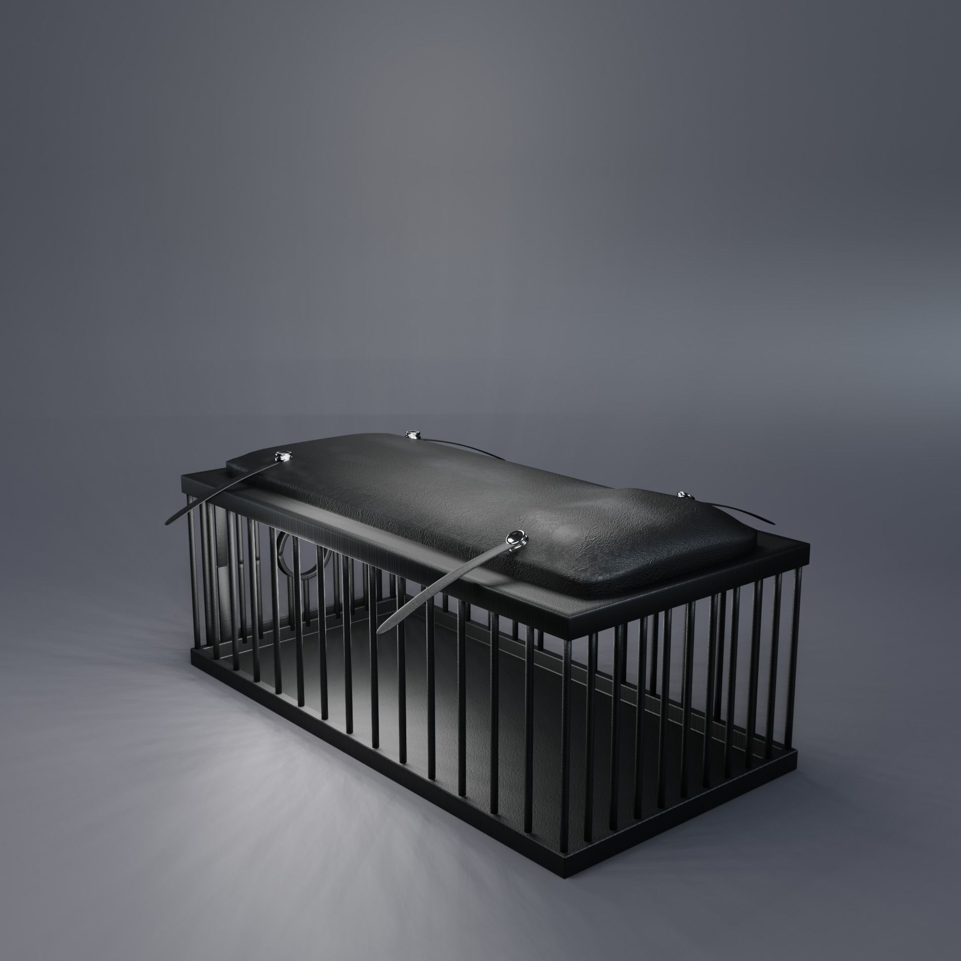 BDSM NSFW Erotic Monster Cage Dungeon Leather Bondage Slave Sex Low-poly 3D model_5