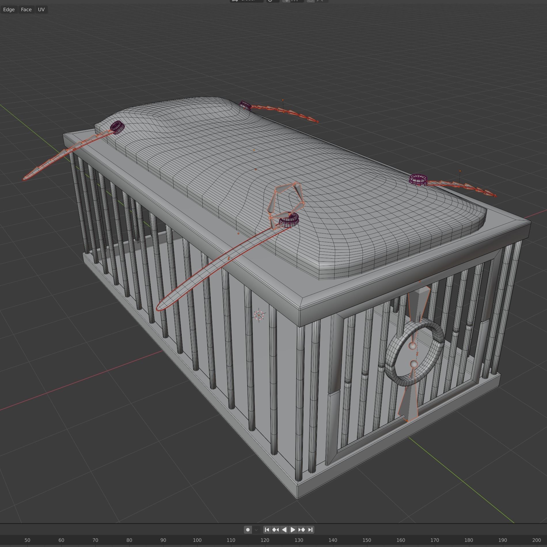 BDSM NSFW Erotic Monster Cage Dungeon Leather Bondage Slave Sex Low-poly 3D model_8