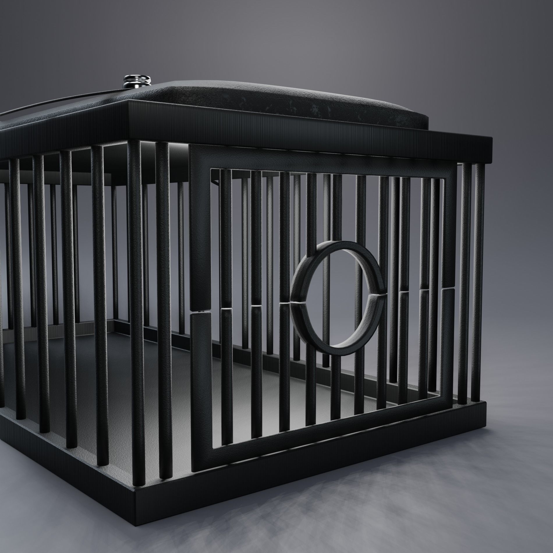 BDSM NSFW Erotic Monster Cage Dungeon Leather Bondage Slave Sex Low-poly 3D model_6