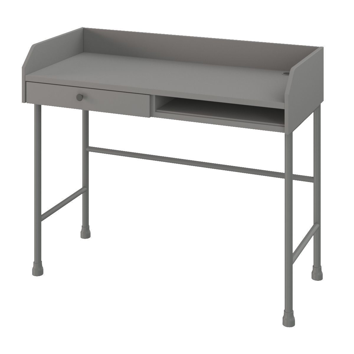 Ikea Hauga Desk Gray 3D model_5