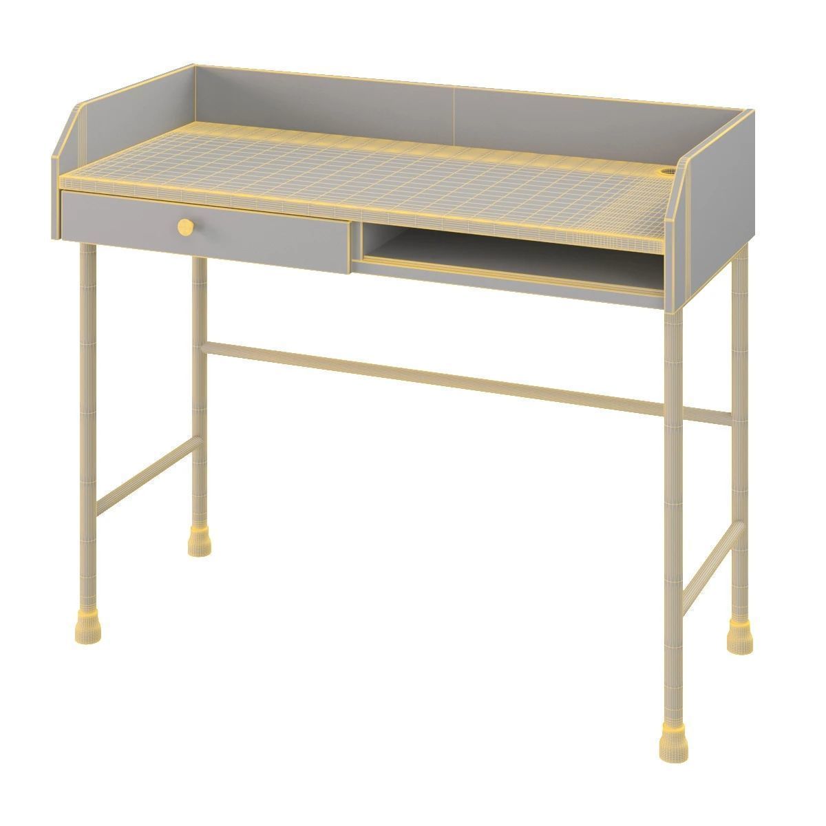 Ikea Hauga Desk Gray 3D model_6