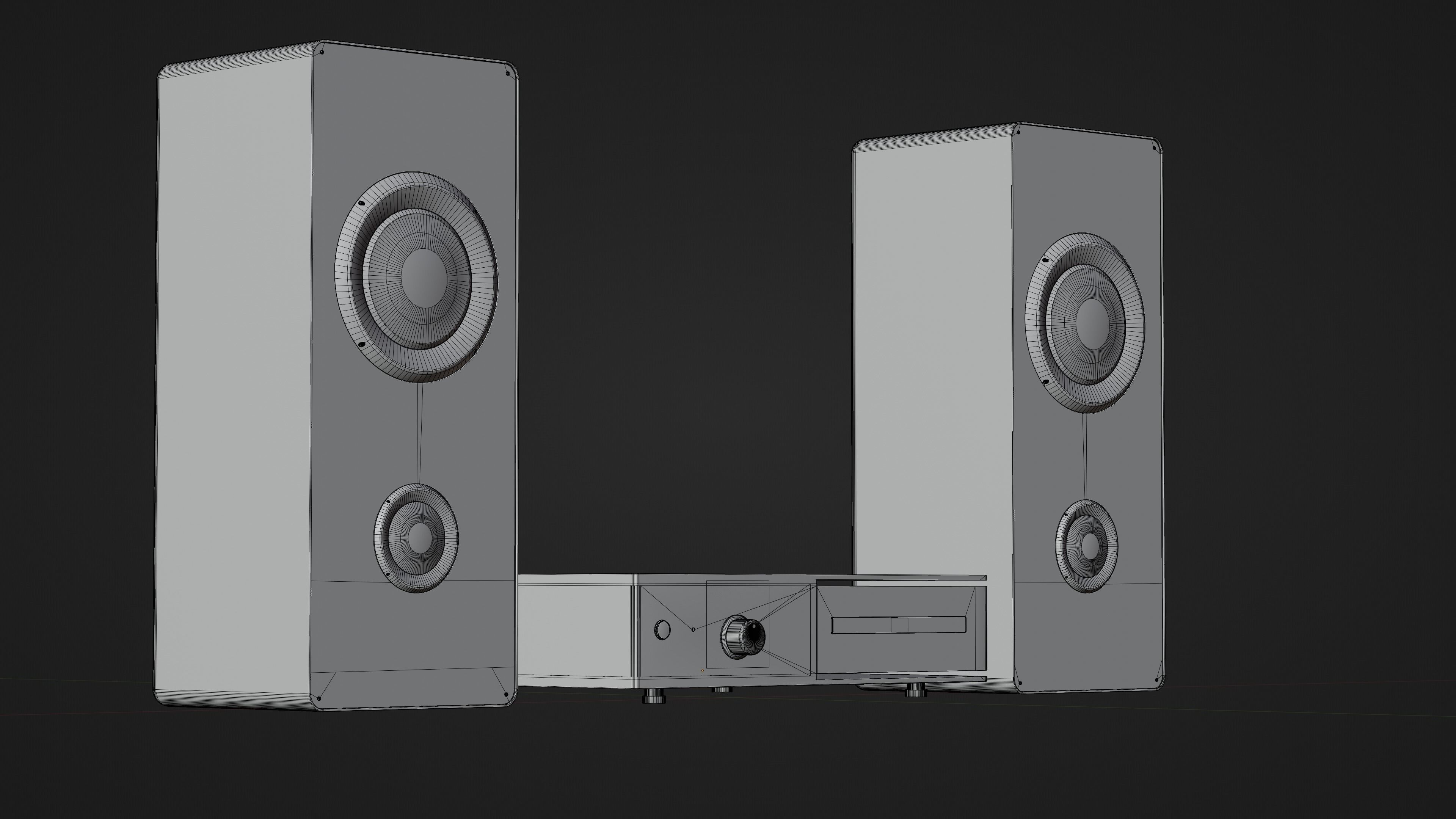 Audio device NF9 Metal Free 3D model_6