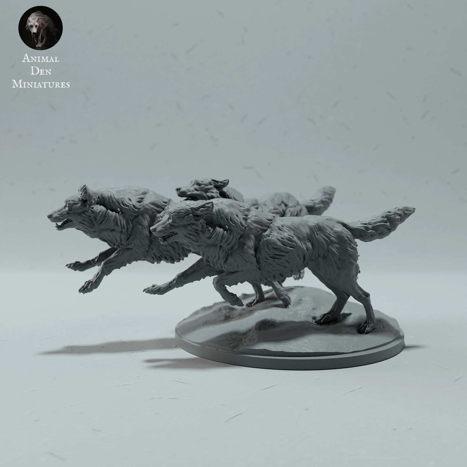 Arctic Wolves Run 3D print model_3