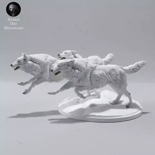 Arctic Wolves Run 3D print model