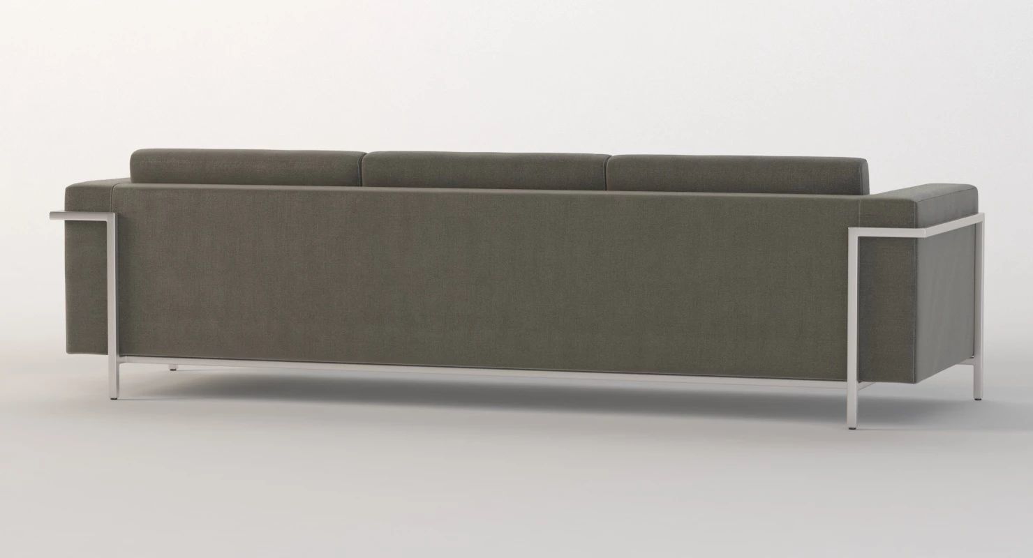 Gus Modern Davenport Three Seater Sectional Sofa 3D model_4