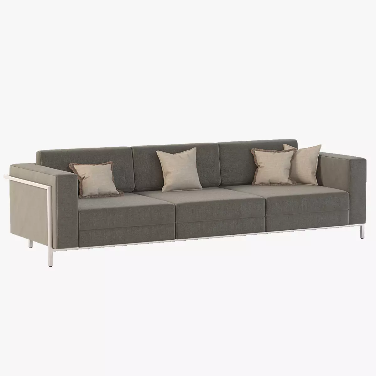 Gus Modern Davenport Three Seater Sectional Sofa 3D model_0