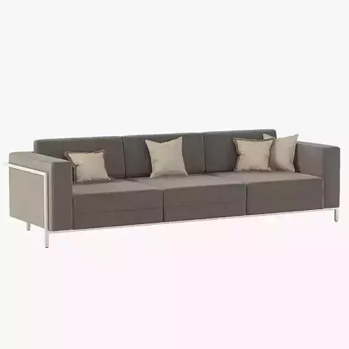 Gus Modern Davenport Three Seater Sectional Sofa 3D model