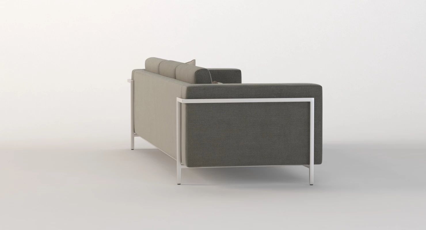 Gus Modern Davenport Three Seater Sectional Sofa 3D model_3