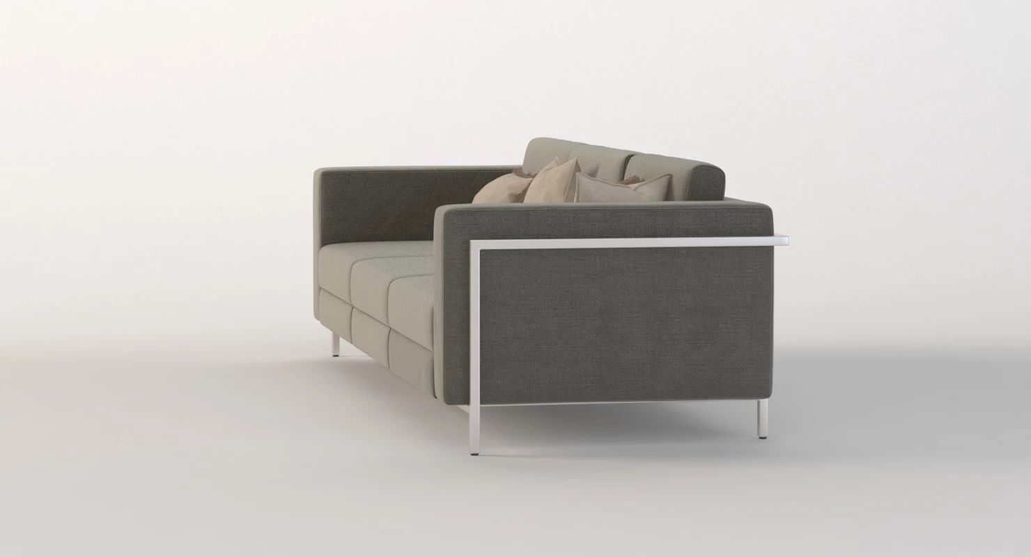 Gus Modern Davenport Three Seater Sectional Sofa 3D model_6