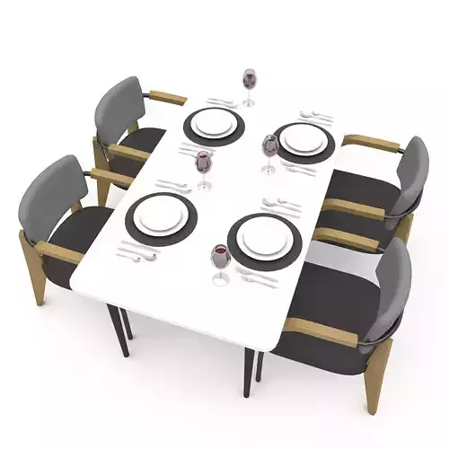 3D dining table 010