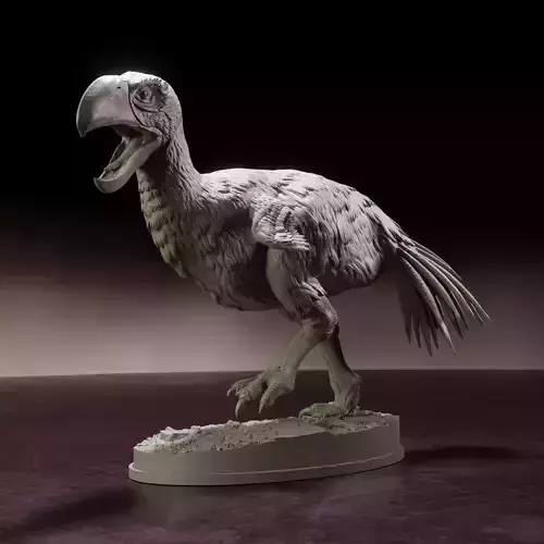 Brontornis running - pre-supported prehistoric bird 3D print model