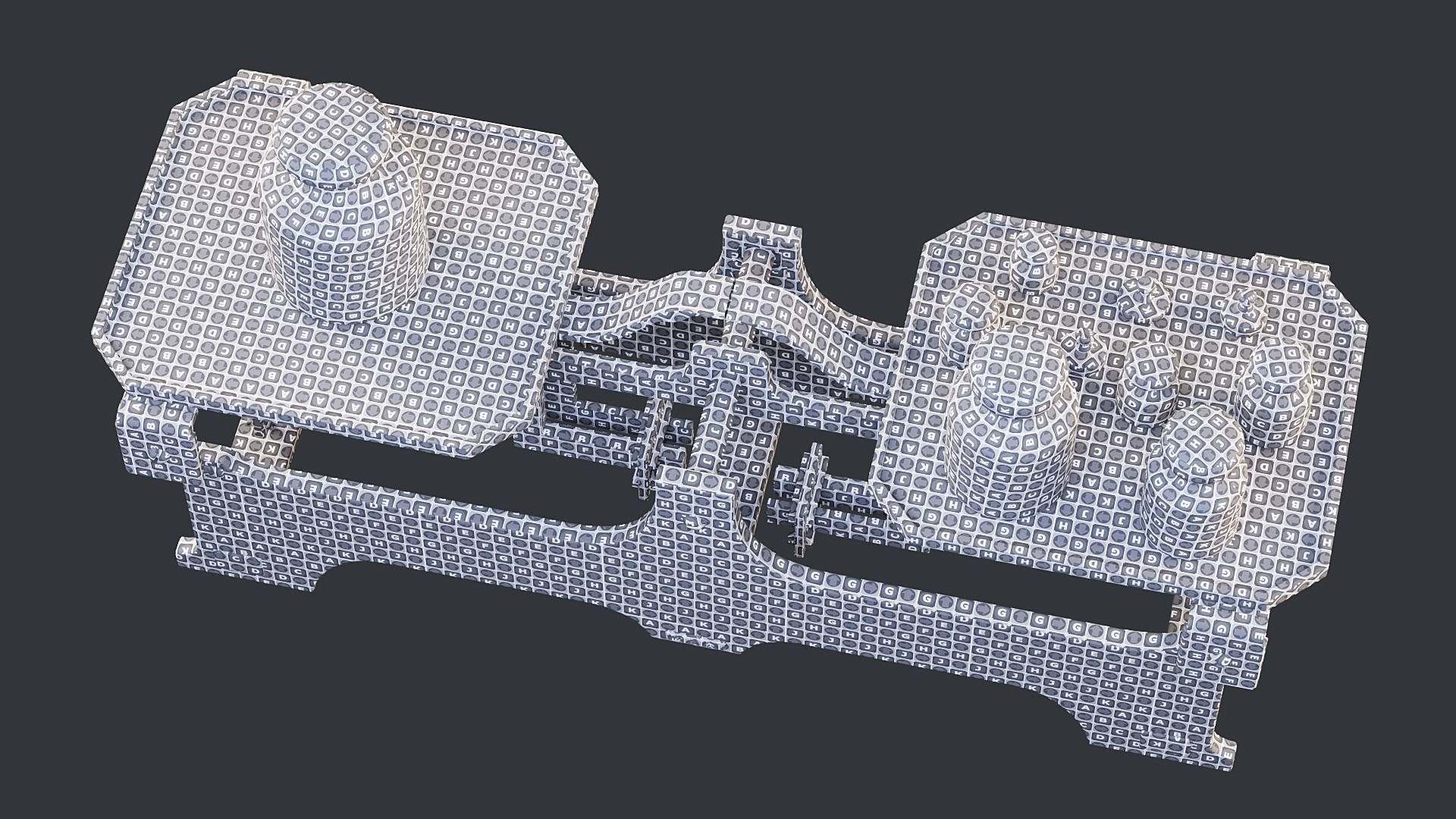 Rigged Balance Scale and Weights PBR Low-poly 3D model_25