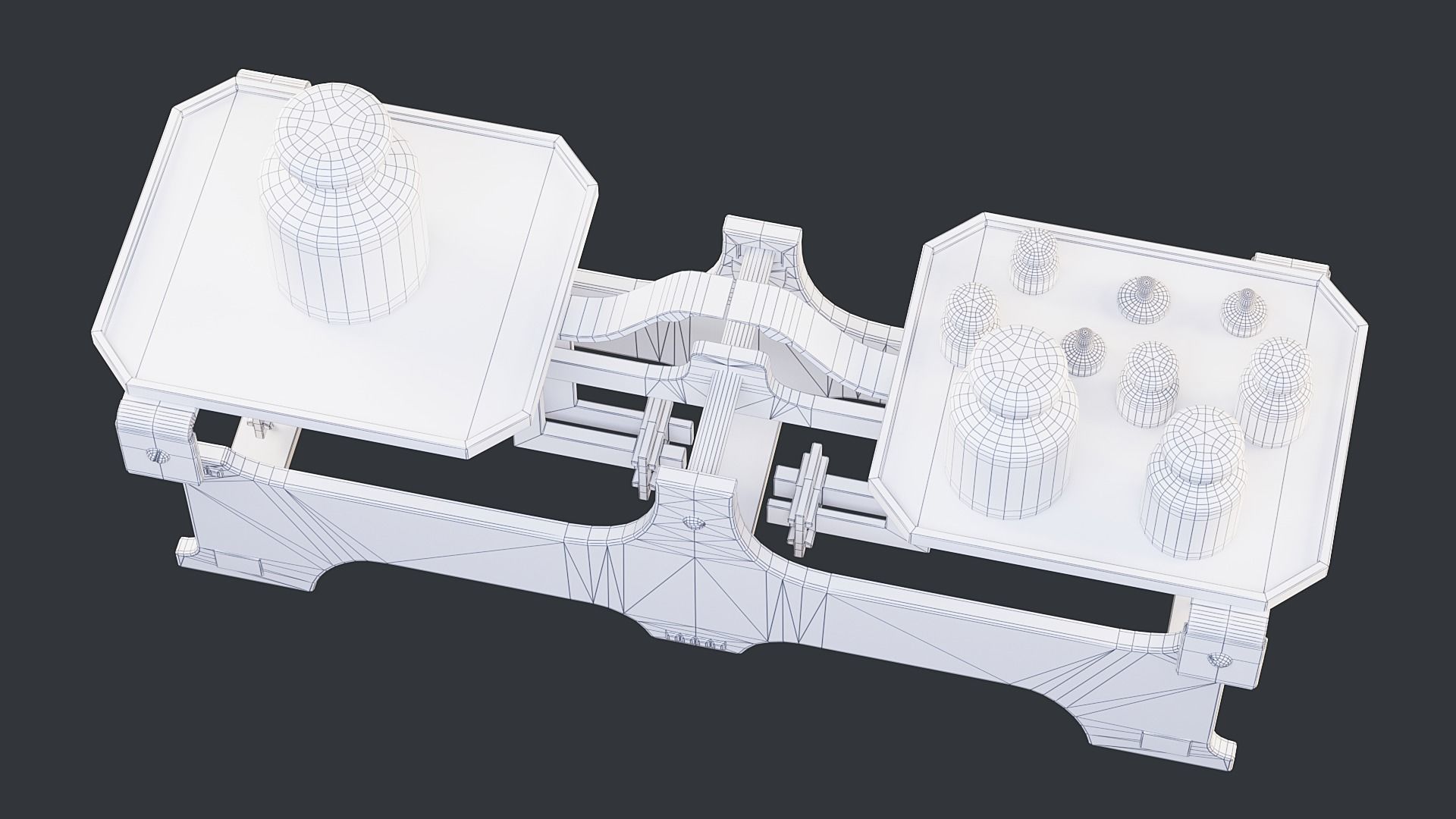 Rigged Balance Scale and Weights PBR Low-poly 3D model_24