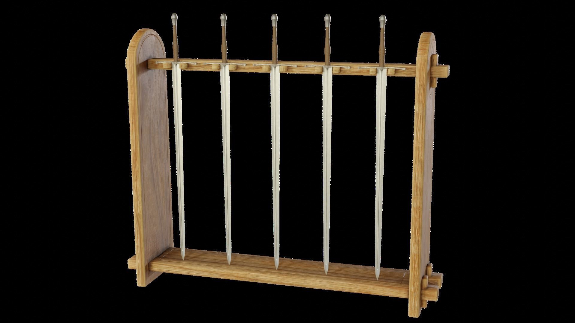 Renaissance Armoury - Armor Helmet Sword Stand Low-poly 3D model_3