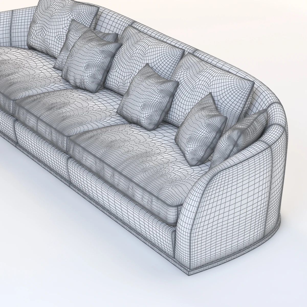 Flexform Alfred Divano Lineare 3 Seater 3D model_9