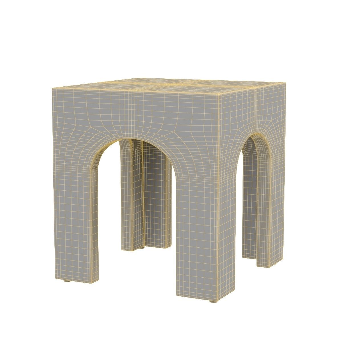 Fausto End Table Bleached Guanacaste 3D model_6