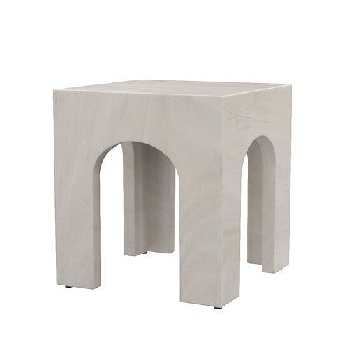 Fausto End Table Bleached Guanacaste 3D model