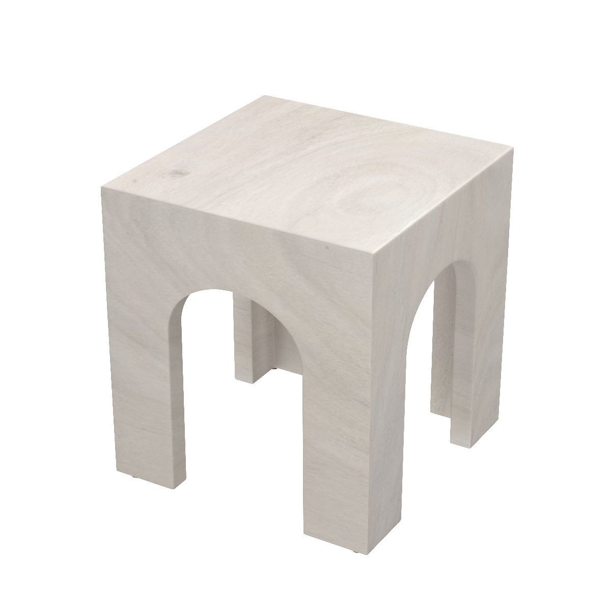 Fausto End Table Bleached Guanacaste 3D model_5
