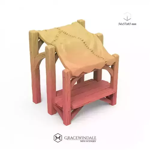 Patched Market Stall 3D print model