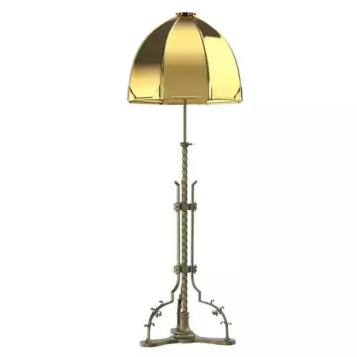 Early 1900s Solid Brass Floor Lamp