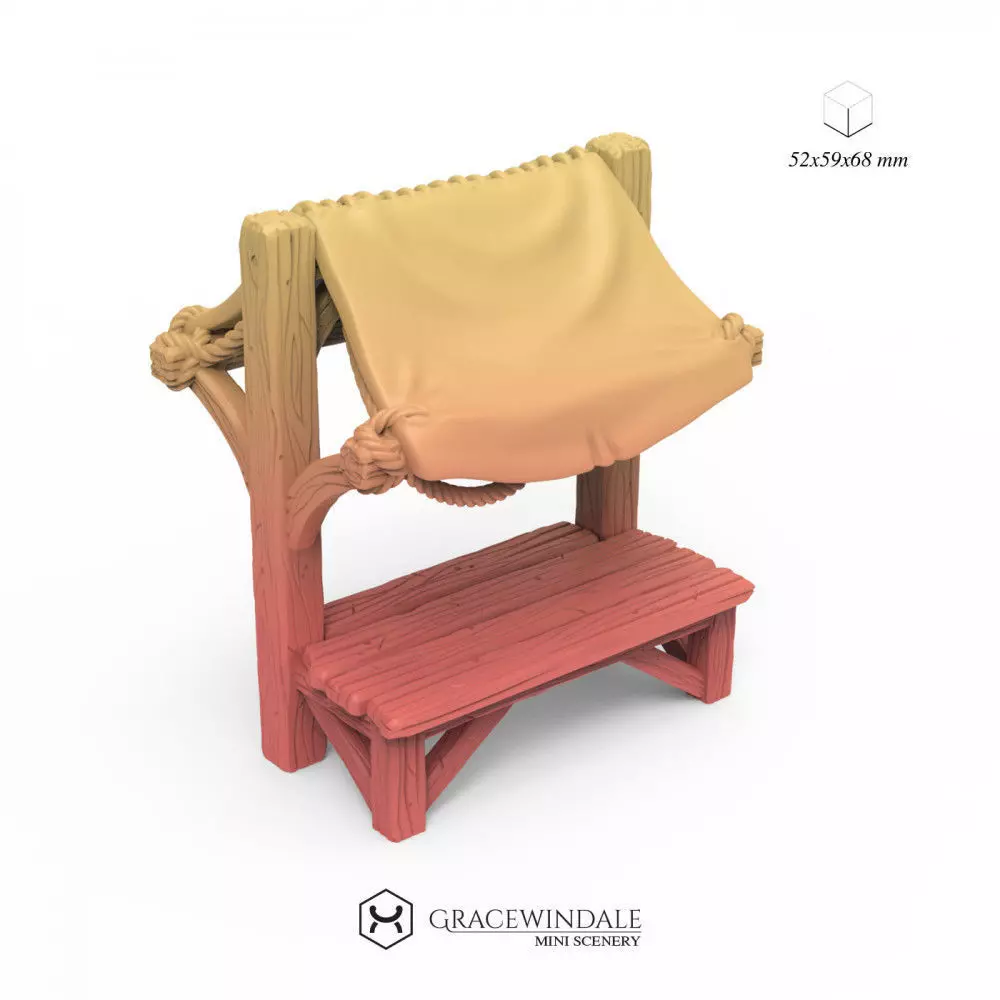 Canopy Market Stall 3D print model_0