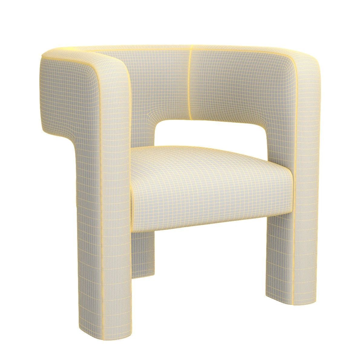 Crate and barrel Sculpt chair 3D model_6