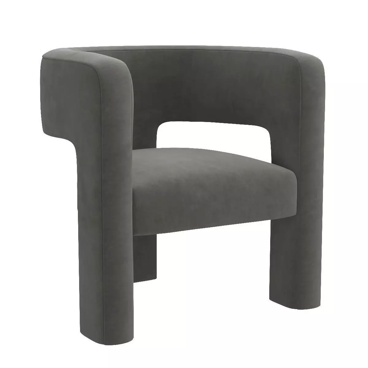 Crate and barrel Sculpt chair 3D model_0
