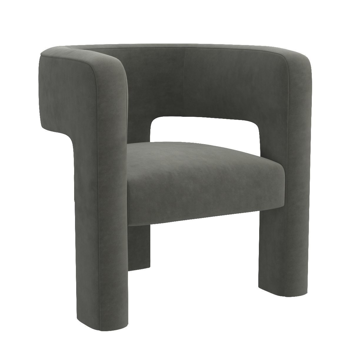 Crate and barrel Sculpt chair 3D model_5