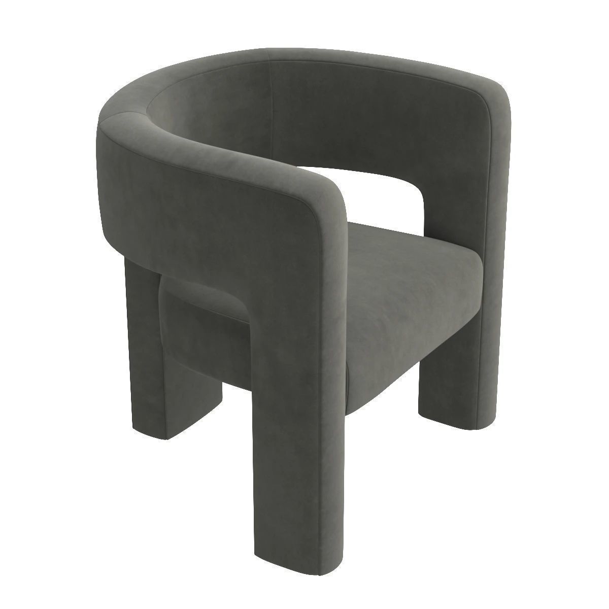 Crate and barrel Sculpt chair 3D model_2