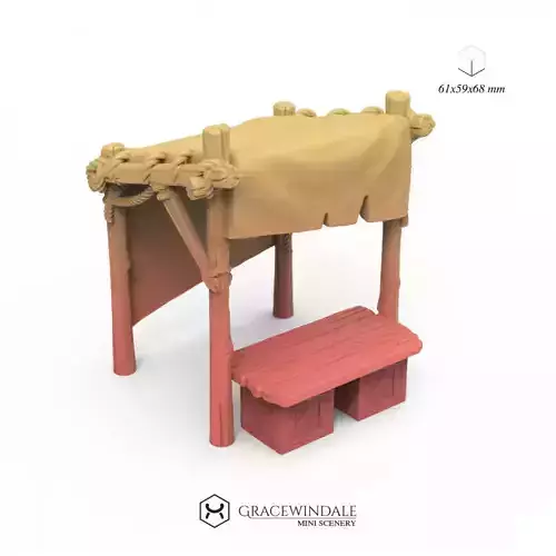 Woven Market Stall 3D print model