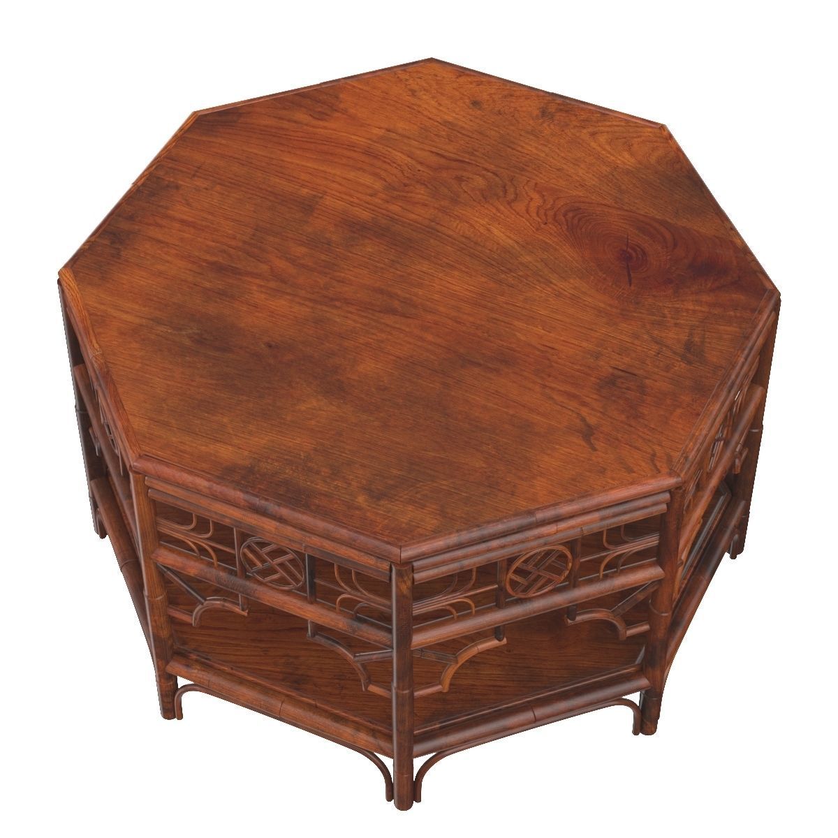 CAN301 Red Egg Indochine Octagonal Coffee Table 3D model_2