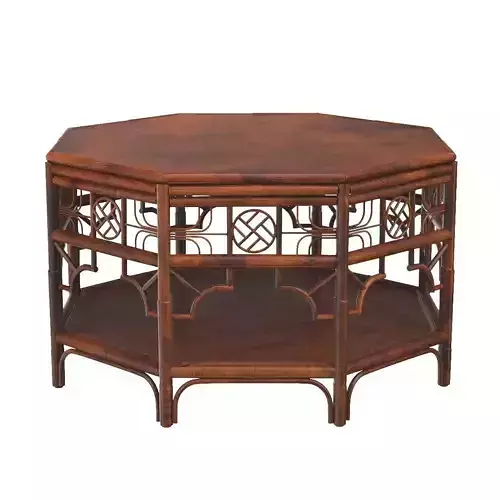 CAN301 Red Egg Indochine Octagonal Coffee Table