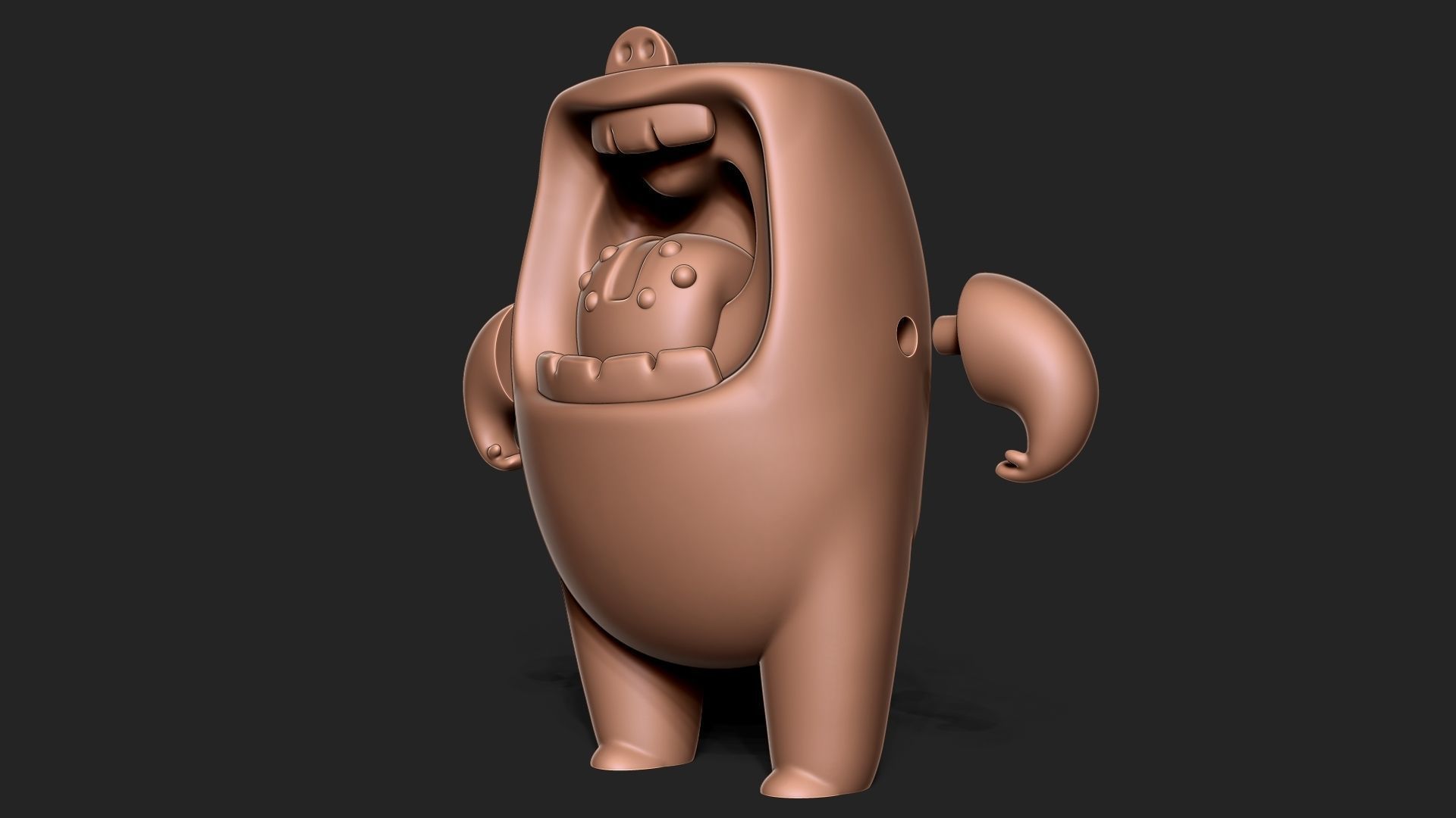Mallow bear 3D print model_7