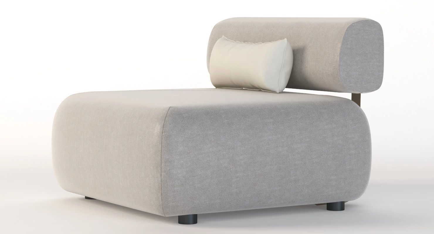 Brixx Sofa Module Single Middle 3D model_6