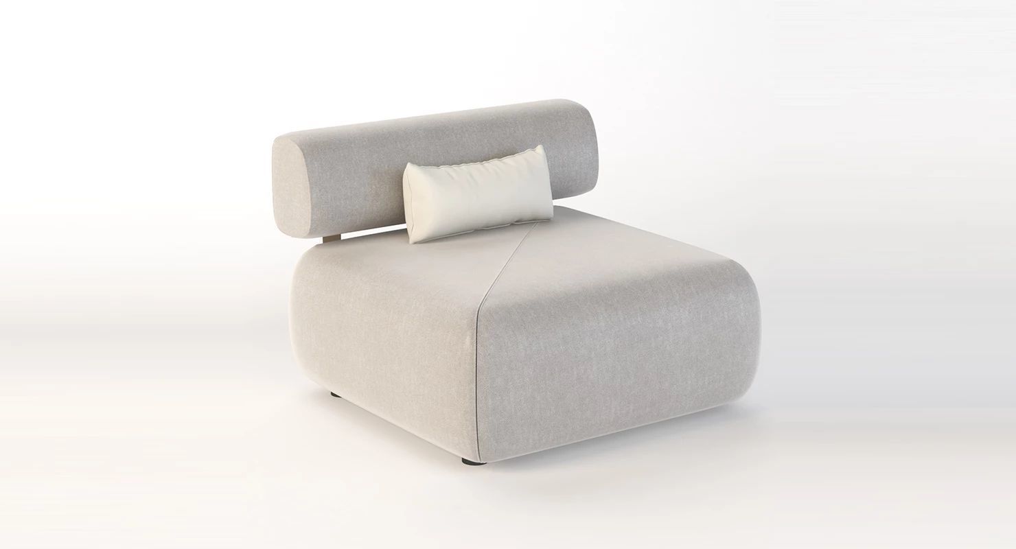 Brixx Sofa Module Single Middle 3D model_12
