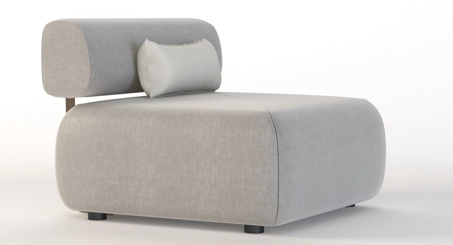 Brixx Sofa Module Single Middle 3D model_2