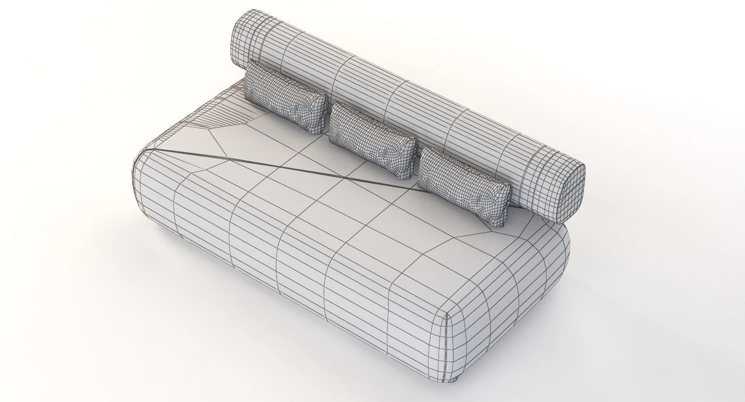 Brixx Sofa Double Middle Love Seat Module 3D model_11