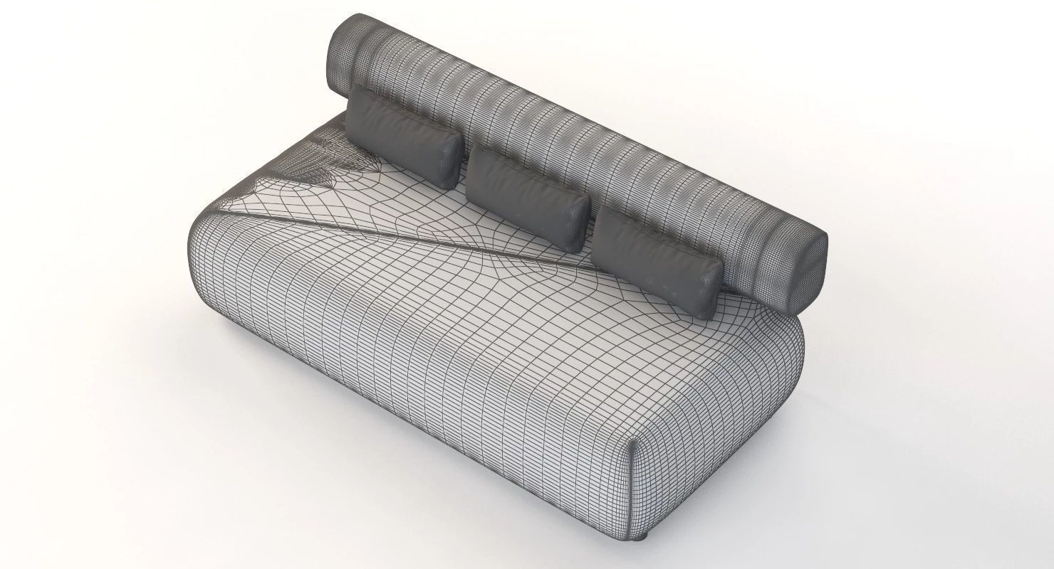 Brixx Sofa Double Middle Love Seat Module 3D model_10