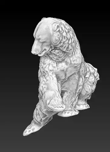 Walking bear sculpture