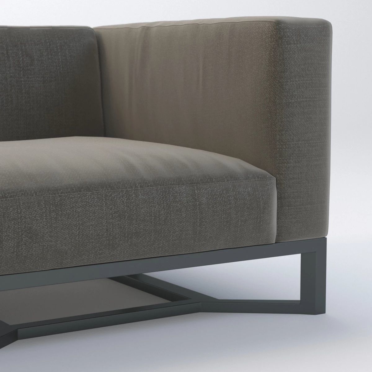 Bloc Modular 3 Seater Sofa by Gloster 3D model_4
