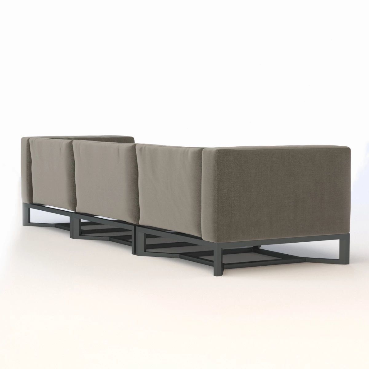 Bloc Modular 3 Seater Sofa by Gloster 3D model_2