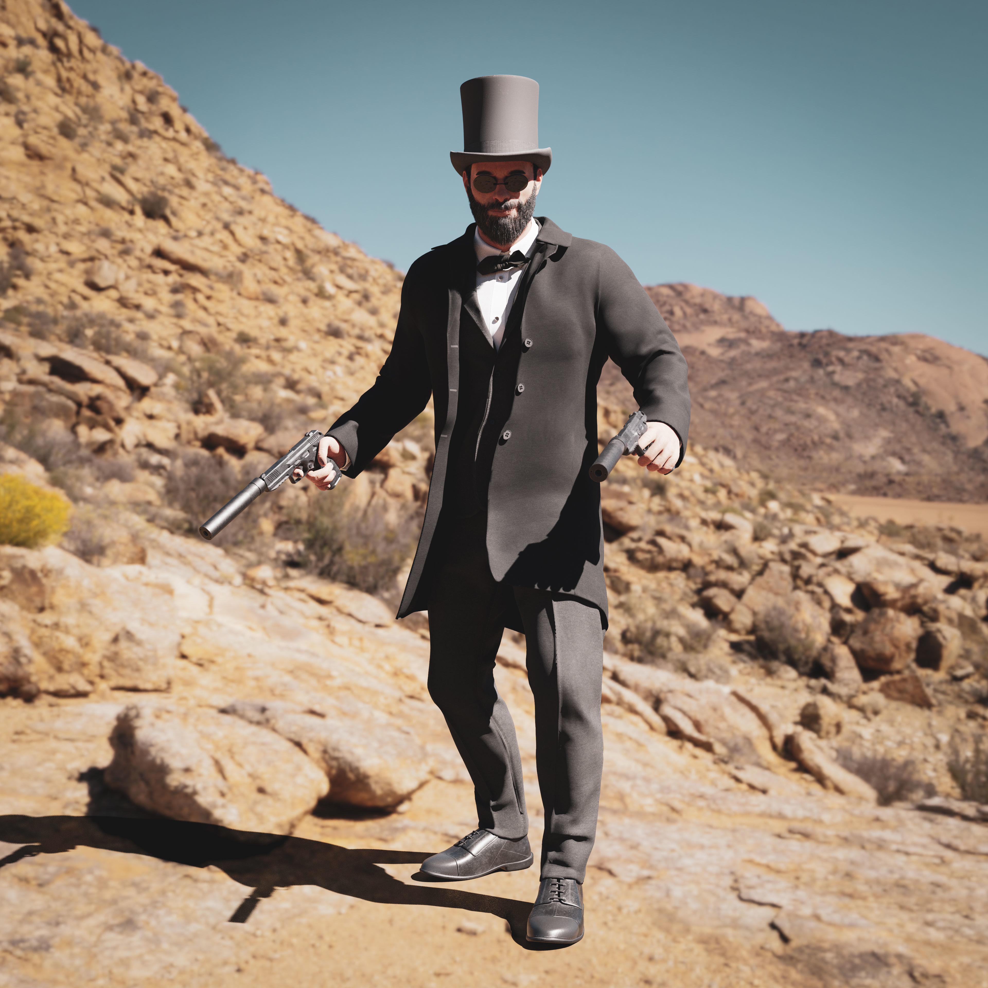 Hitman Game Ready Character Model  Low-poly 3D model_17
