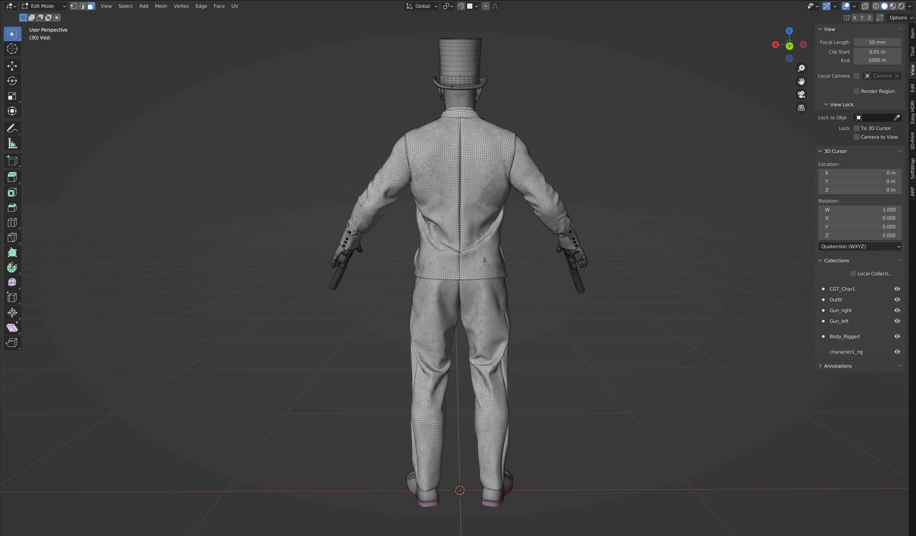 Hitman Game Ready Character Model  Low-poly 3D model_13