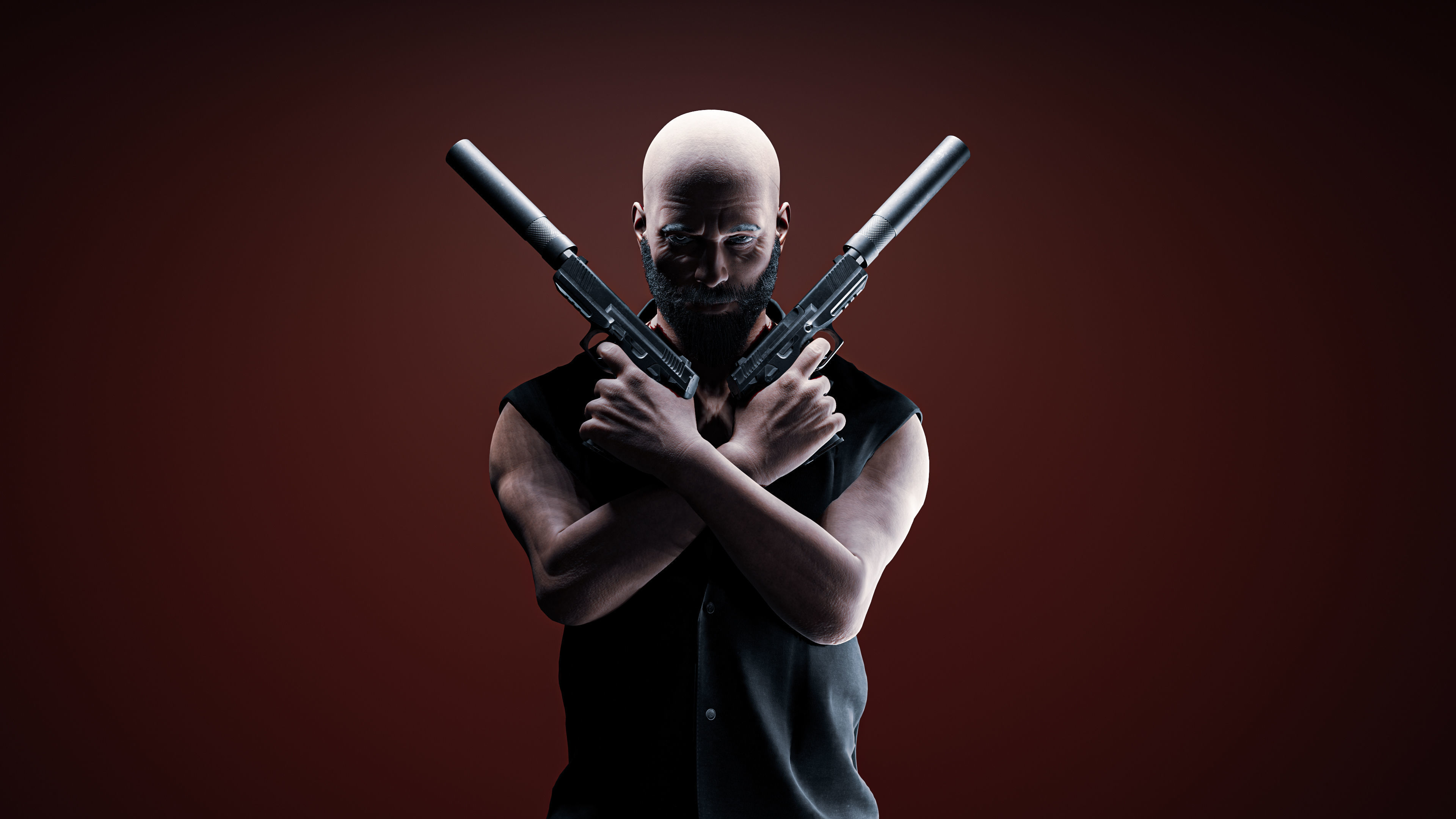 Hitman Game Ready Character Model  Low-poly 3D model_23